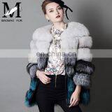2016 Top Grade Elegant Luxury Winter Warm Real Fox Fur Coat Jacket thumbnail-2