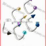 Fashion Hot Selling Bending Lip Ring Body Piercing Jewelry