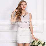 T-WV503 Summer Woman Cheap Vests Plain Chiffon Tank Top Manufacturer thumbnail-5
