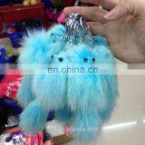 Factory Price Custom Animal Plush Fur Fox Keychain thumbnail-3
