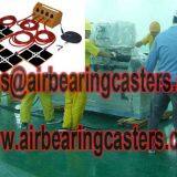 Air bearing casters move your equipment flexible