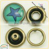 12mm Star Printed Pearl Snap Button