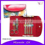 Watercolor Pattern Manicure Set in Fashion Case