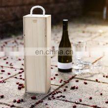 Wooden Wine Box 2 Pack Storage Gift Box With Rope Handle thumbnail-5