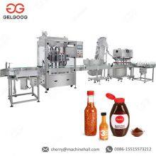 Automatic Tomato Sauce Juice Liquid Bottle Filling Machine Line thumbnail-2