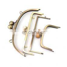 Low MOQ Handbag Purse Wallet Hardware Accessories Shiny Pearl-colored Silver Ball Clasp Kiss Frame thumbnail-3