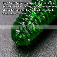 JOHNCOO Soft Worm Fishing Lure Soft Bait Lures Trout Bass Salmon Freshwater Saltwater Fishing Bait thumbnail-3