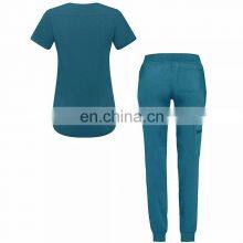 Customized Women Hospital Nursing Scrubs Suit Uniforms Women Short Sleeve Medical Scrubs Sets thumbnail-3