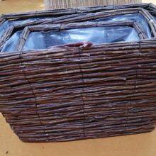 Pots en vannerie naturelle bon marché. Panier de rangement en vannerie en gros pour le jardin thumbnail-3