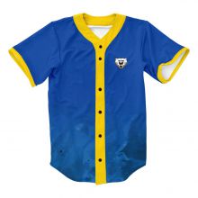 2023 polyester custom baseball jersey with blue and yellow colors