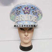 Hat is Shining Gift With Diamond and Pearl Flower, the Hen Party Decoration Wedding Accessories With Elastic Suitable for Almost All the Head Size, Suitable for Women's Party, the Bride Tribe, Bachelor Party thumbnail-2