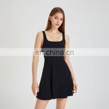 New Custom Private Label One Piece With Padded Gym Fitness Sports Dress Lined Shorts Women Workout Golf Tennis Yoga Wear Clothes thumbnail-4