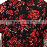 Wholesale Rose Printed Hawaiian Short Sleeve Mens Shirts thumbnail-3