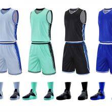 Wholesale Personalized Customizable 100% Polyester Basketball Jersey Mesh Breathable Sport Training Basketball Uniform Set For Men Kids thumbnail-2