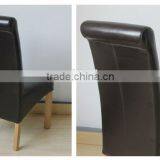 RCH-4065-4 Black High Back Roll Head PU Leather Dining Chair thumbnail-4
