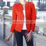 2016 High Quality Fashion Ladies Red Suits Coat Designs Business Suits for Women thumbnail-1
