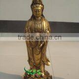 Bronze Small Standing Guanyin Sculpture