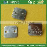 Wholesale Zinc Alloy Square Shaped Metal Brand Logo Label for Garments 15336 thumbnail-3