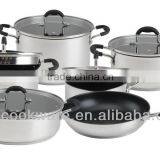 11Pcs Non Stick Coating Stainless Steel Cookware Set