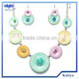 2014 MULTI-COLORED FRESHWATER PEARL KNOTTED NECKLACE ALLUREGEM thumbnail-1