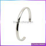 Custom High Mirror Polished Stainless Steel Cuff Bangle