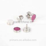 Punk With Circular Needle Dumbbell Mens Tanishq Diamond Earrings thumbnail-2