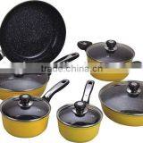 Yellow Color Painting Non-stick & Ceramic Coated Cookware Set Pots and Pans thumbnail-2