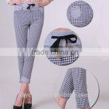 2016 YiLin Fashion Female Houndstooth Print Black and White Milk Lades' Pants thumbnail-1