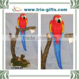 wholesale resin macaw blue and red polyresin parrot figurine