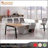 Fashion Melamine Panel Steel Legs Modern Conference Table