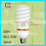 durable E27 half spiral energy saving lamp green energy home fluorescent light fixture