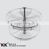 TKK Chrome Rotating Stainless Steel Tray Wire Lazy Susan Basket thumbnail-5