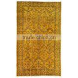 Handmade Yellow Over-dyed Rug (10 x 6 Feet)