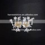 Wedding Bridal Applique,Embroidery Rose Fabric Flower Applique,Floral Flower Pearl Applique thumbnail-3