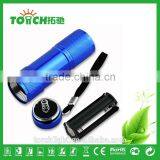 9 Led Flashlight Use 3*AAA Battery Super Mini 4 Colors Blue/red/black/silver for Emergency Flashlight thumbnail-6