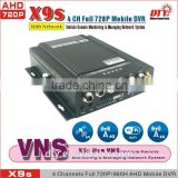 4ch h.264 ahd bus mobile dvr gps mdvr surveillance system supports gps wifi 3g 4G |X9s