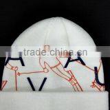 Customized White Funny Beanie Hats With Printing Logo Skiing Style thumbnail-1