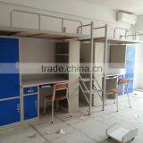 Ningbo CE Double Decker Metal Bed With Desk and Storage thumbnail-2