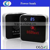 Metal Square Dual Usb Mobile Powerbank With Illuminating Logo thumbnail-1