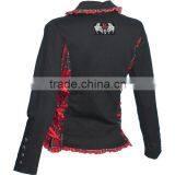 Women's Punk Jacket With Tartan Trimming thumbnail-1