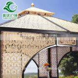 New Product PE Rattan Iron Frame PVC Plate WPC Floor Wind Resistant Gazebo thumbnail-2