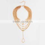 2015 Latest Design Elegant Multi Layer Gold Chains Foot Jewelry Anklet thumbnail-2