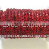 Stitched Leather Cords Red