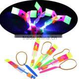 Kid Games Toy Elastic LED Flying Rotating Rocket Arrow Helicopter Kids thumbnail-4