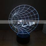 3D Optical Night Light Time Machine 7 RGB Light Colors 10 LEDs AA Battery or DC 5V Mixed Lot thumbnail-4
