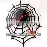 Spider mesh shaped acrylic wall clock