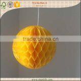 Christmas Small Yellow Tissue Honeycomb Flower Lantern Balls