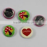 Guangzhou manufacturer 25mm size tin badge , metal pin badge