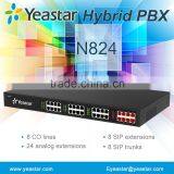 Yeastar N824 New Cost-effective Hybrid Analog PBX System With 8 CO Lines 24 Analog Extensions thumbnail-2
