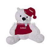 embroidery imprinted promotional logo red hat sitting bear dress scarf beanbag bandana t-shirt bib tie ribbon animal toys